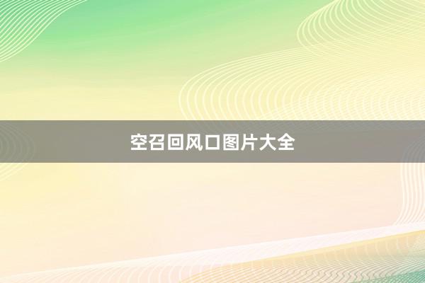 空召回风口图片大全