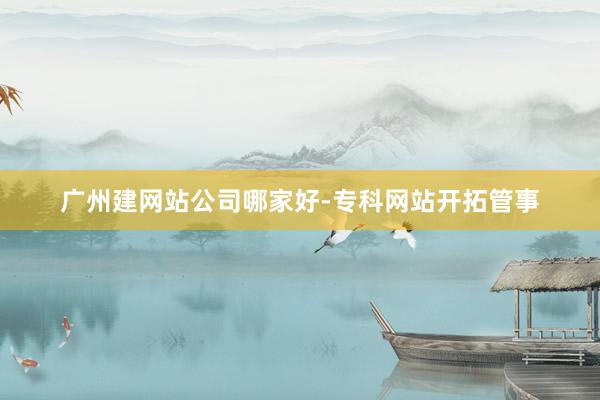 广州建网站公司哪家好-专科网站开拓管事