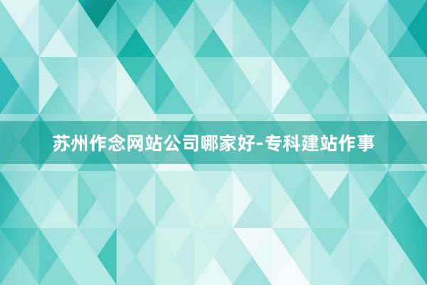 苏州作念网站公司哪家好-专科建站作事